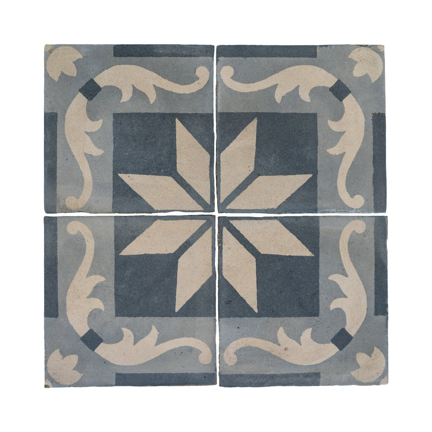 Reclaimed French Encaustic Concrete Square Tile (ET-PRSM)