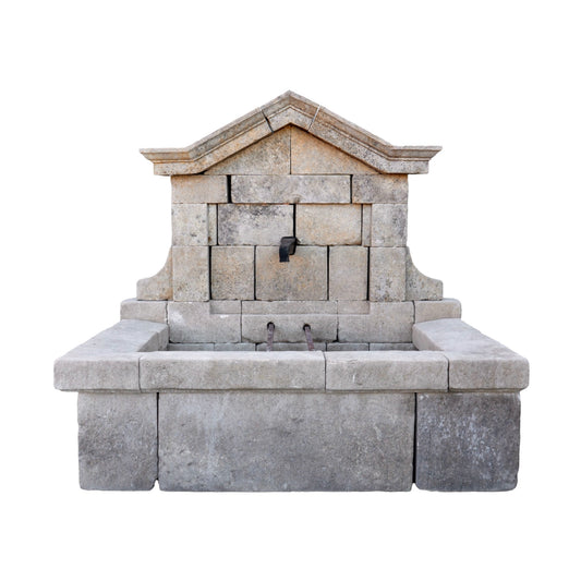 Antique French Limestone Wall Fountain (F-NWHM)