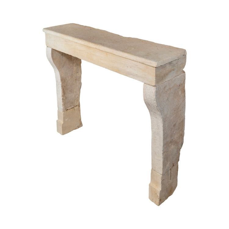 Antique French Limestone Mantel (M-NMLP)
