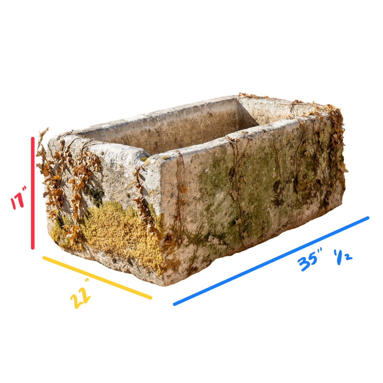 Antique French Limestone Trough (T-AUQT)