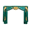 Antique French Malachite Crystal Marble Mantel (MCH1078)