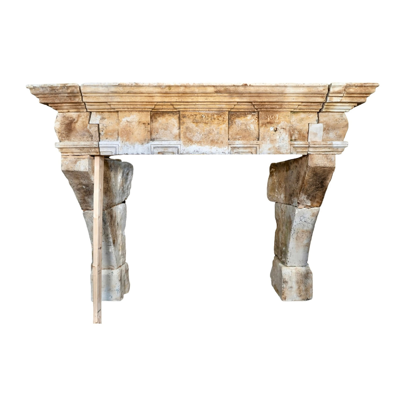 Antique French Limestone Mantel (M-WCFK)
