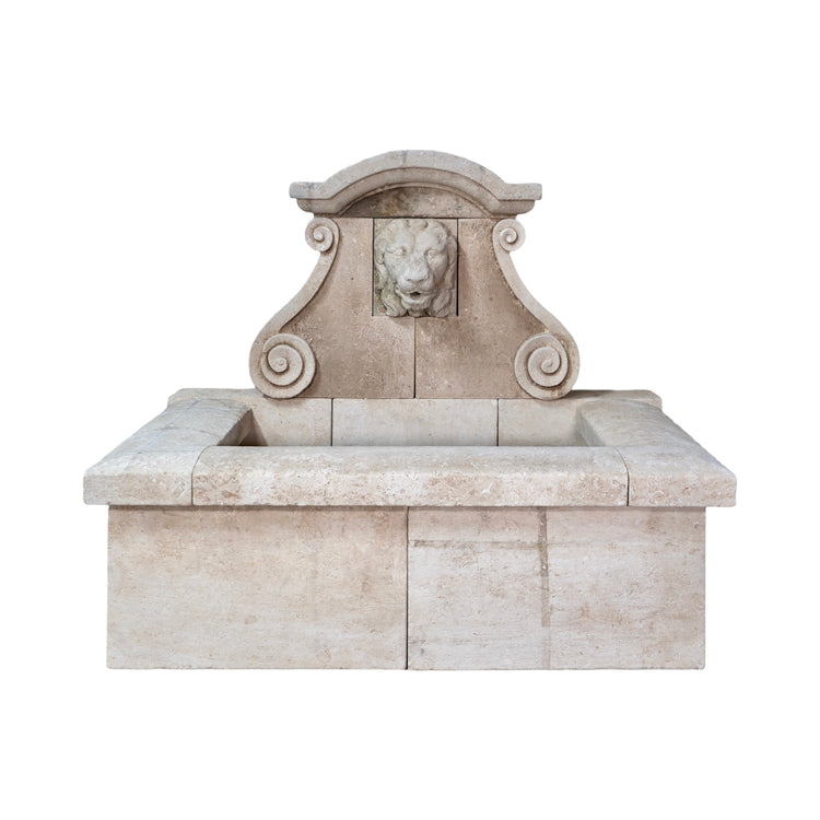 Contemporary French Limestone Wall Fountain