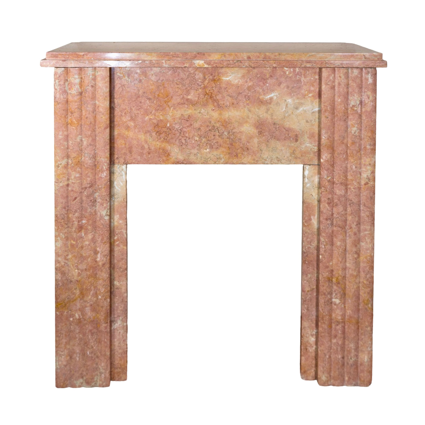 Antique French Orange Varois Marble Mantel (MW30050)