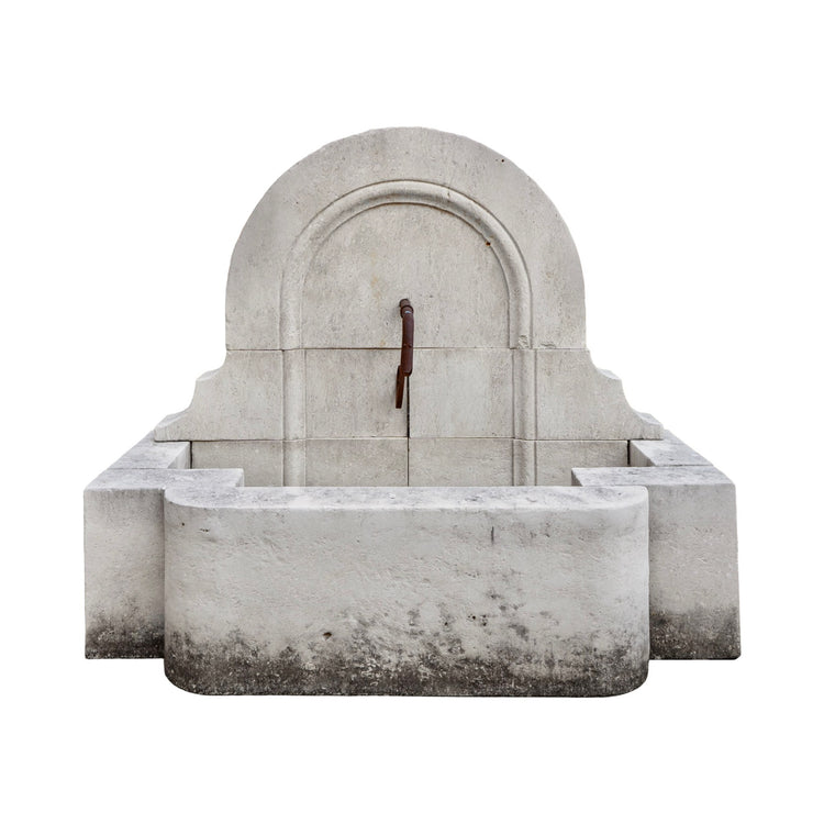 Contemporary French Limestone Wall Fountain