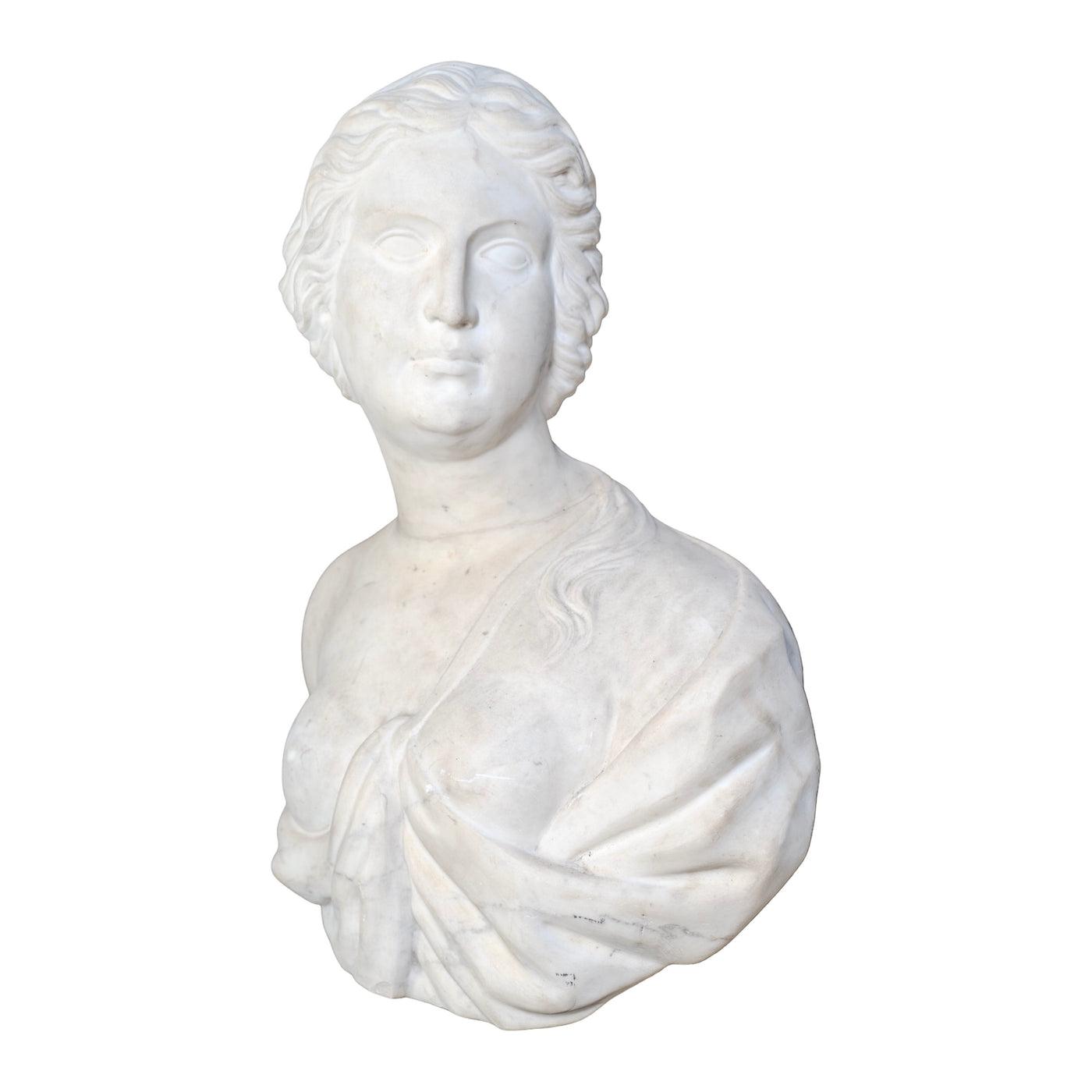 Antique Italian Carrara Marble Bust (HD-XVCE)