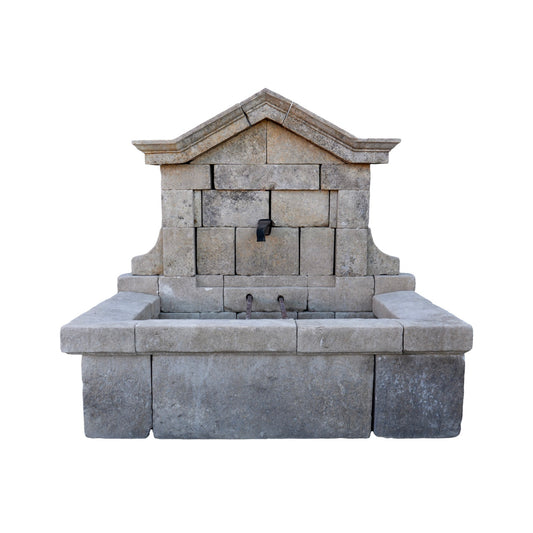 Antique French Limestone Wall Fountain