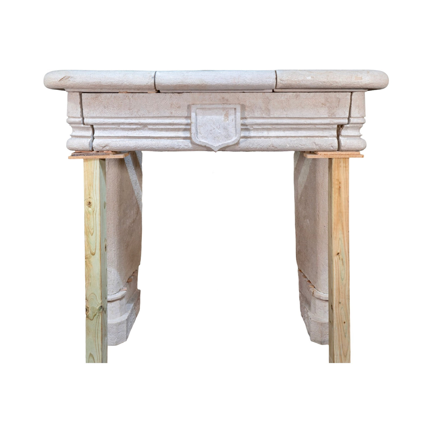 Antique French Limestone Mantel (M-BPWQ)