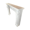 Antique Italian White Carrara Marble Mantel (M-AQBD)