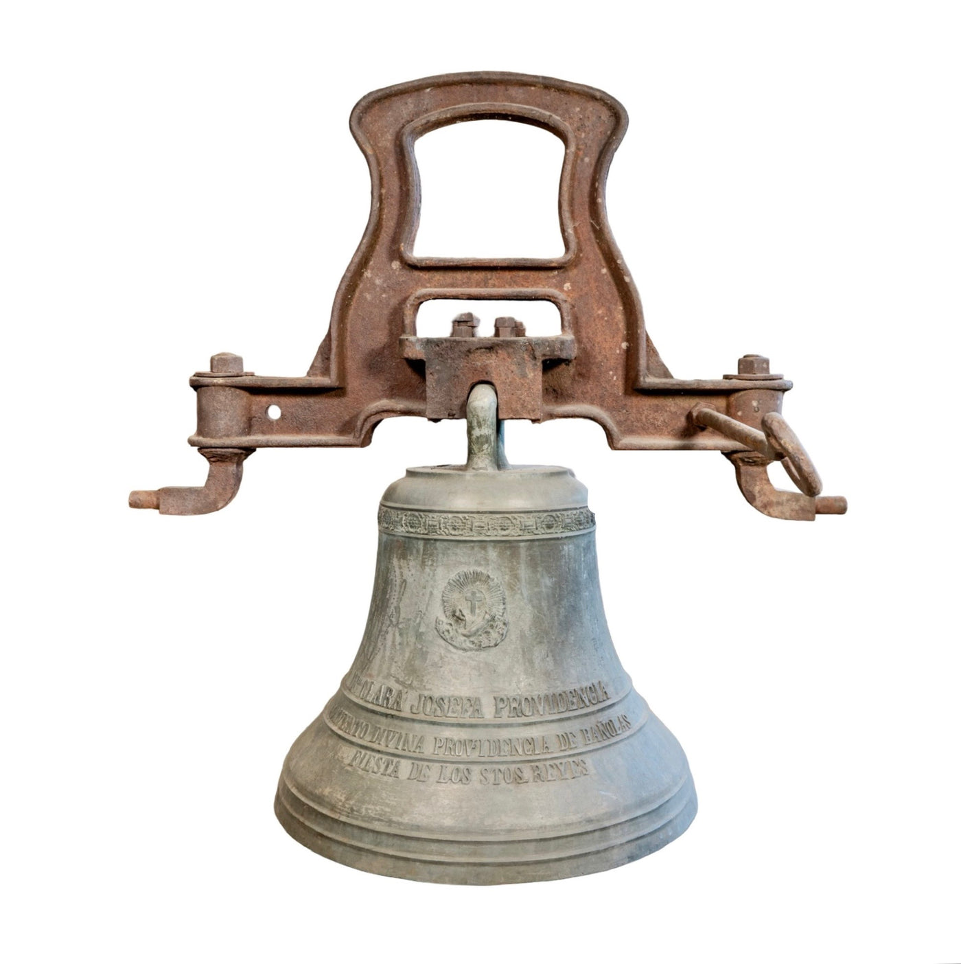 Antique Spanish Bronze & Iron Cathedral Bell (GE-KVWX)