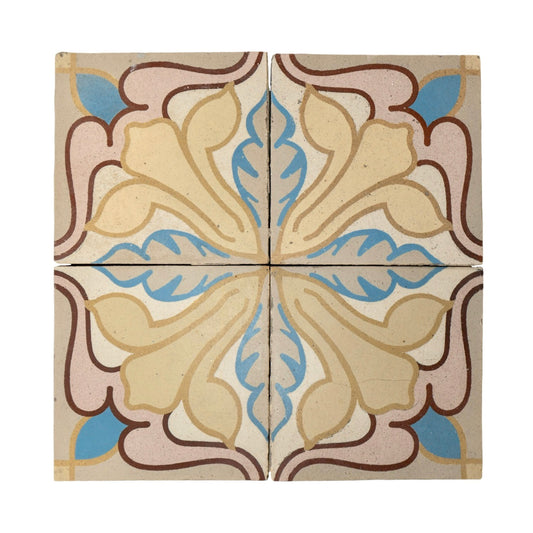 Reclaimed French Encaustic Concrete Tile