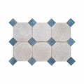 Octagonal Limestone & Bluestone Cabochon Tile (FL898)