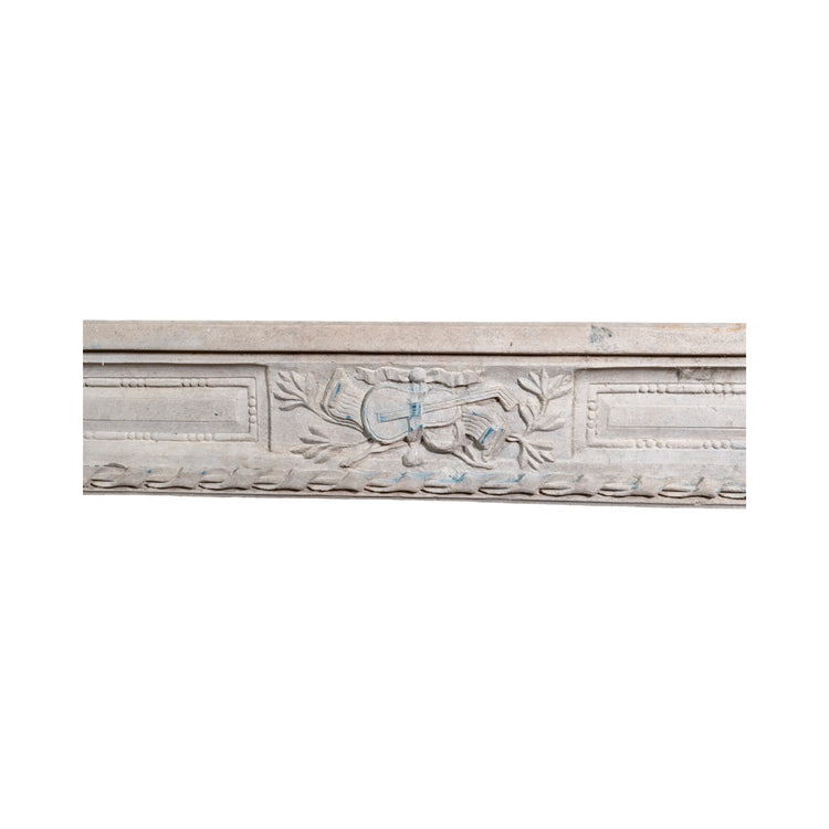 Antique French Limestone Mantel (M-PNJK)