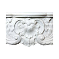 Antique French White Carrara Marble Mantel (M-YPEF)
