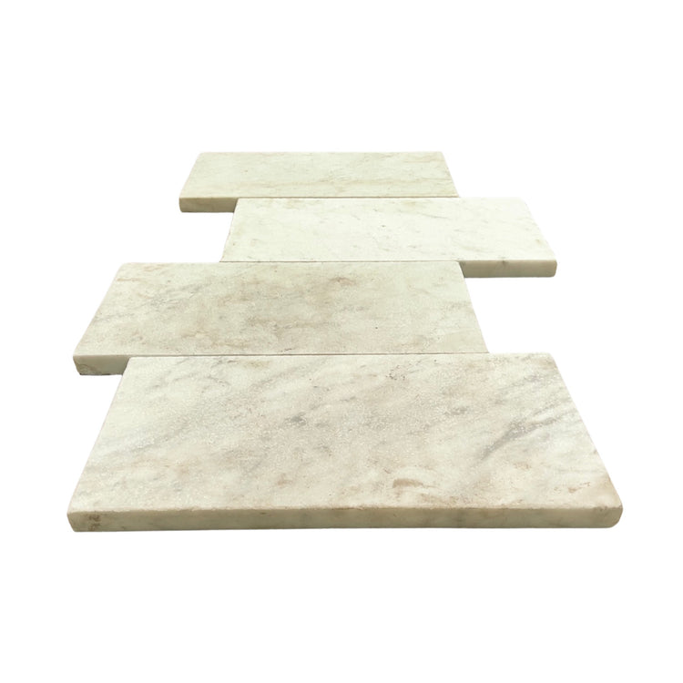 White Italian Carrara Marble Subway Tile