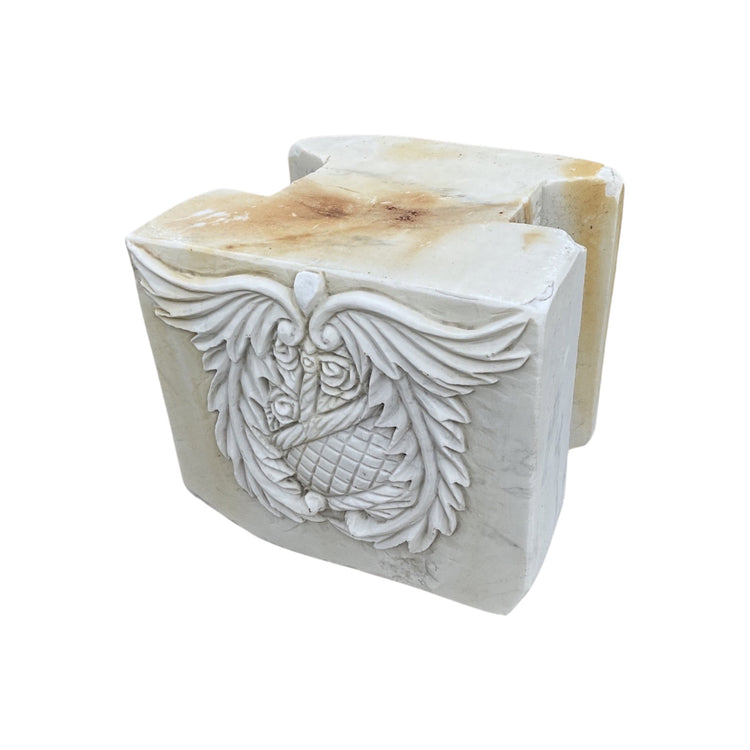 Italian Carved Marble Fountain Element