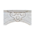 Antique French White Veined Carrara Marble Mantel (M-HREA)