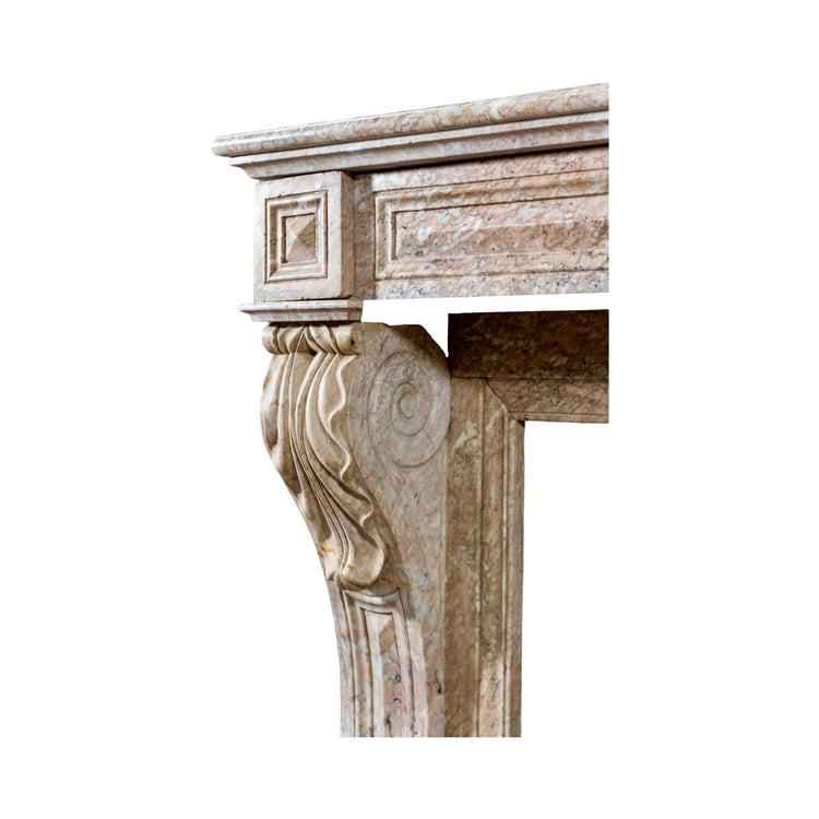 Antique French Balacet Marble Mantel (M30151)