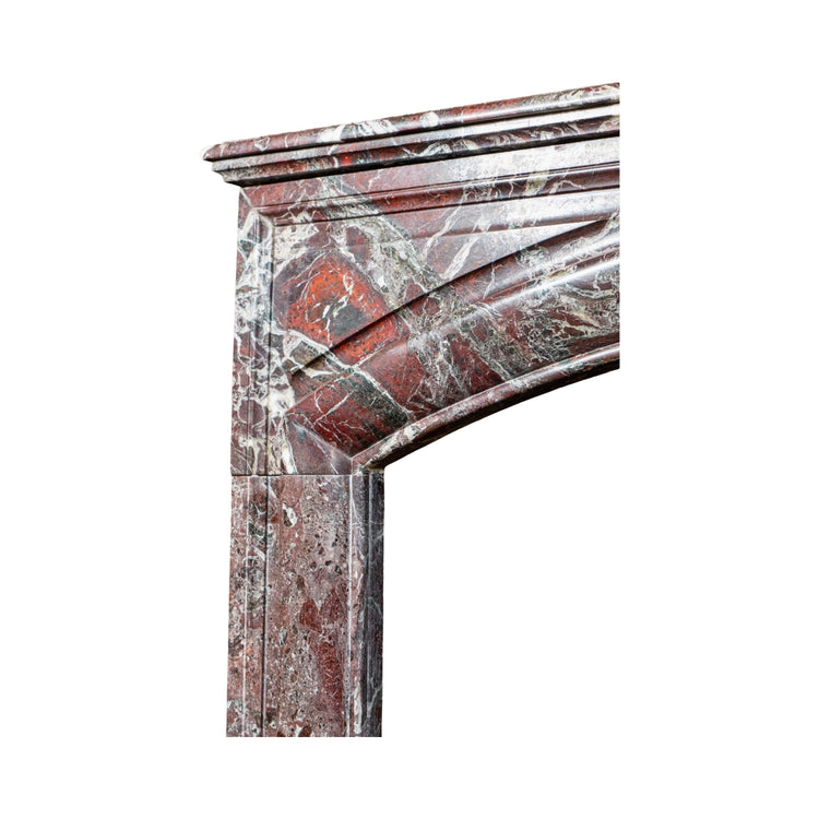 Antique Italian Levanto Rouge Marble Mantel