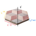 Reclaimed French Encaustic Hexagonal Geometric Concrete Tile (ET-FL8333)