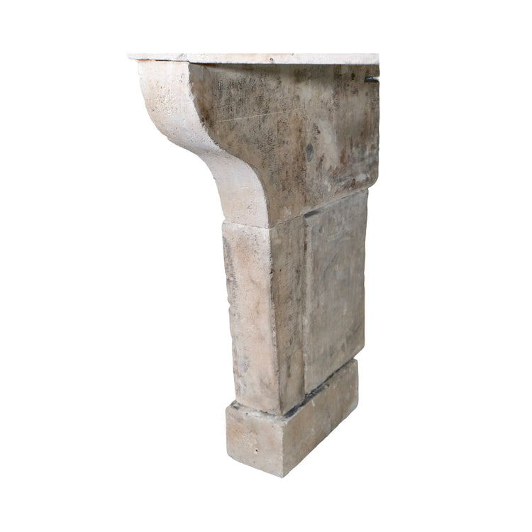 Antique French Limestone Mantel (M-FKHA)