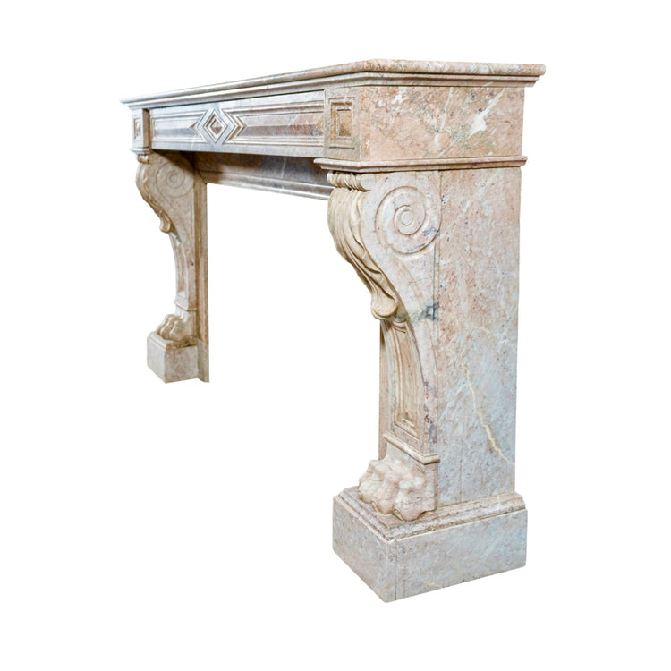 Antique French Balacet Marble Mantel (M30151)