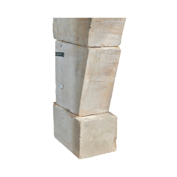 Antique French Limestone Mantel (M-TFGM)