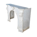 Antique French White Veined Carrara Marble Mantel (M-HREA)