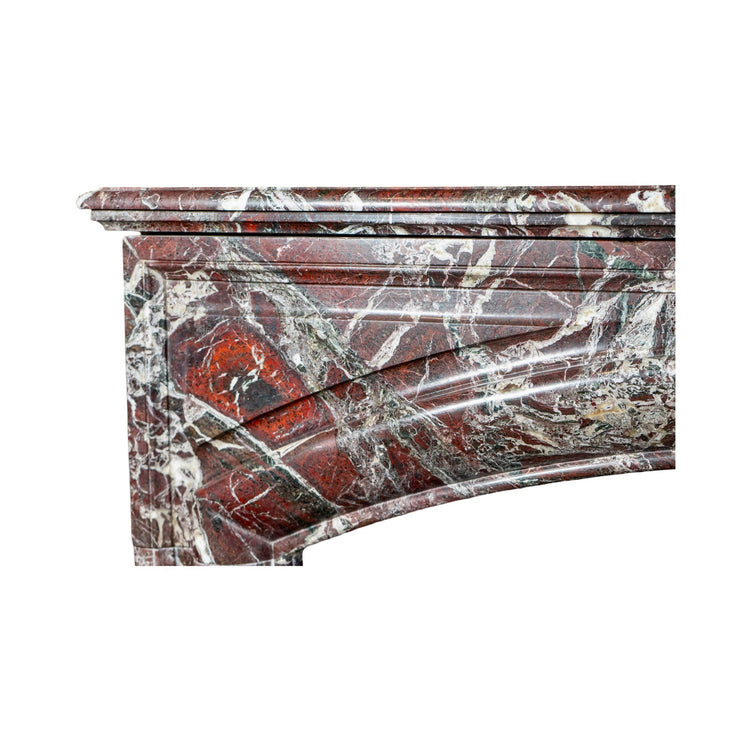 Antique Italian Levanto Rouge Marble Mantel