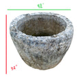 Antique French Burgundy Limestone Round Trough (T-4G8W)