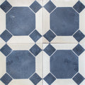 Reclaimed French Encaustic Geometric Concrete Tile (STONE-YLMF)
