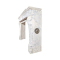 Antique French Carrara Marble Mantel (M-AHFQ)