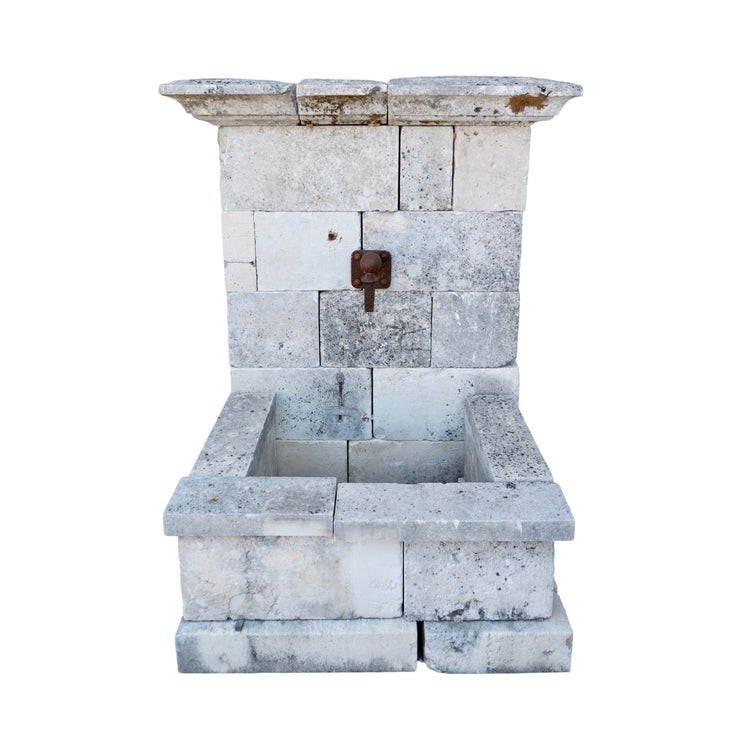 Antique French Limestone Wall Fountain