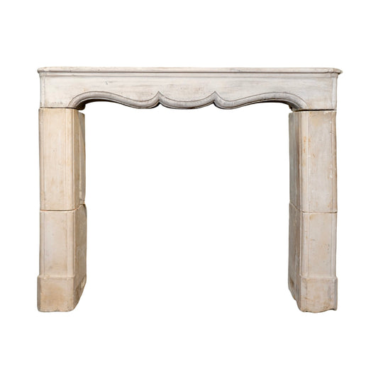 Antique French Limestone Mantel (M-ZQKJ)