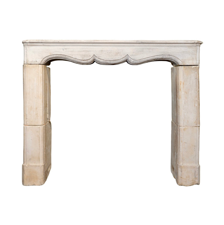 Antique French Limestone Mantel (M-ZQKJ)