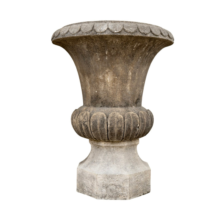 Pair of Antique French Limestone Planters (V-HEPT)