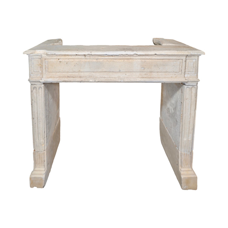 Antique French Limestone Mantel (M-DGZX)