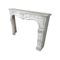 Antique French White Carrara Marble Mantel (M-TZBJ)