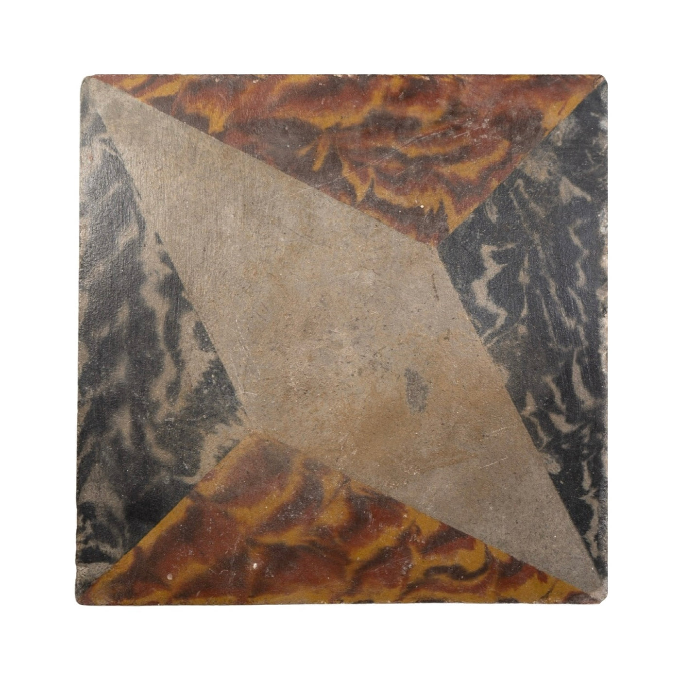 Reclaimed French Geometric Encaustic Concrete Tile (FL8566)