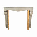 Antique French Limestone Mantel (M-WDVM)