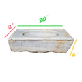 Antique French White Carrara Marble Rectangular Sink (S-JFRC)