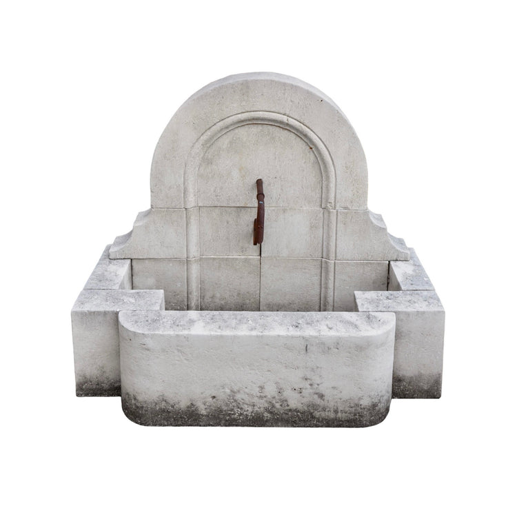 Contemporary French Limestone Wall Fountain