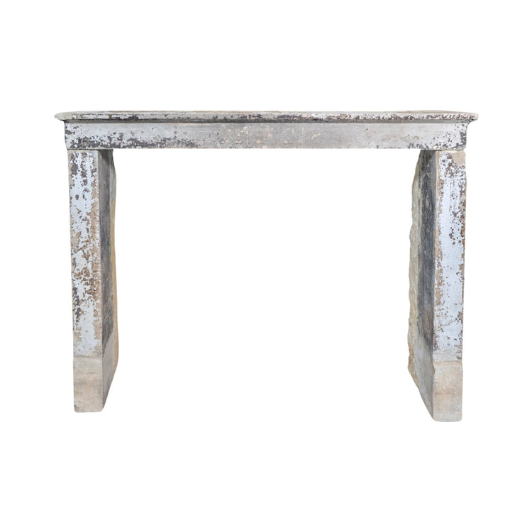 Antique French Limestone Mantel