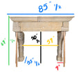 Antique French Limestone Mantel (M-NBDJ)