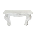Antique French White Veined Carrara Marble Mantel (M-XVAR)