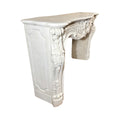 Antique French White Carrara Marble Mantel (M-YPEF)