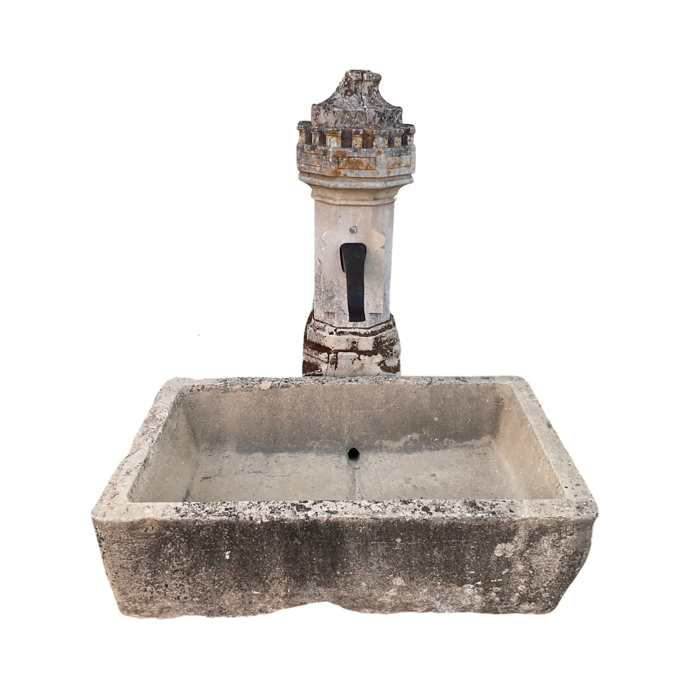 Antique French Limestone Wall Fountain (T-HJRU4)