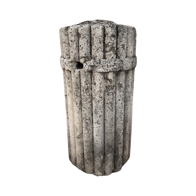 Pair of Fluted Stone Columns