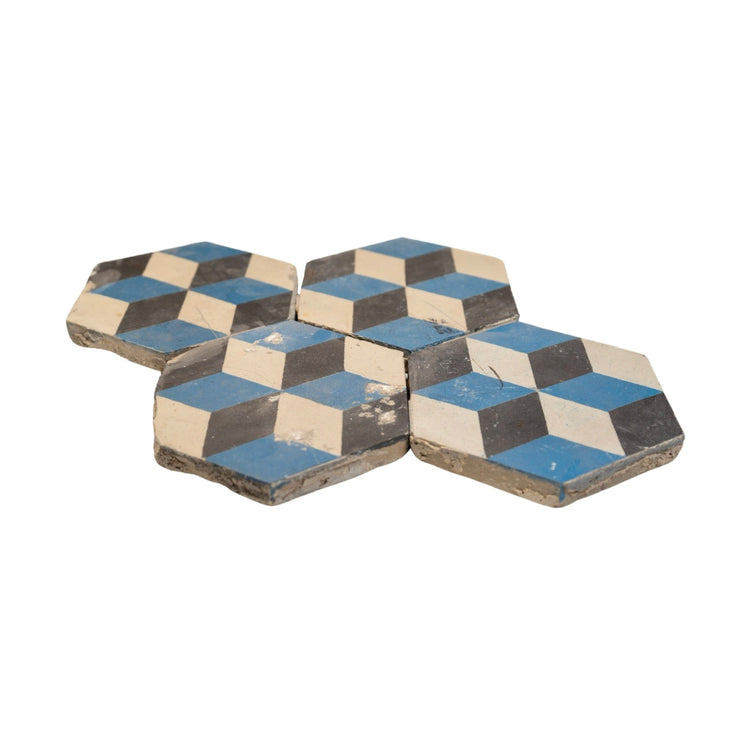 French Encaustic Hexagonal Geometric Concrete Tile