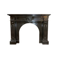 Antique Belgian Mazy Black Marble Mantel (M-AETQ)
